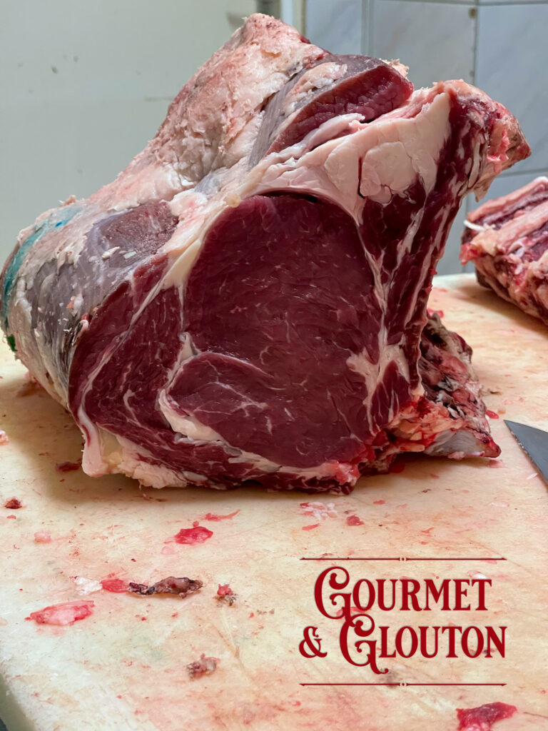 côtes de bœuf Excellence Aubrac en découpe boucherie artisanale Chaudes-Aigues