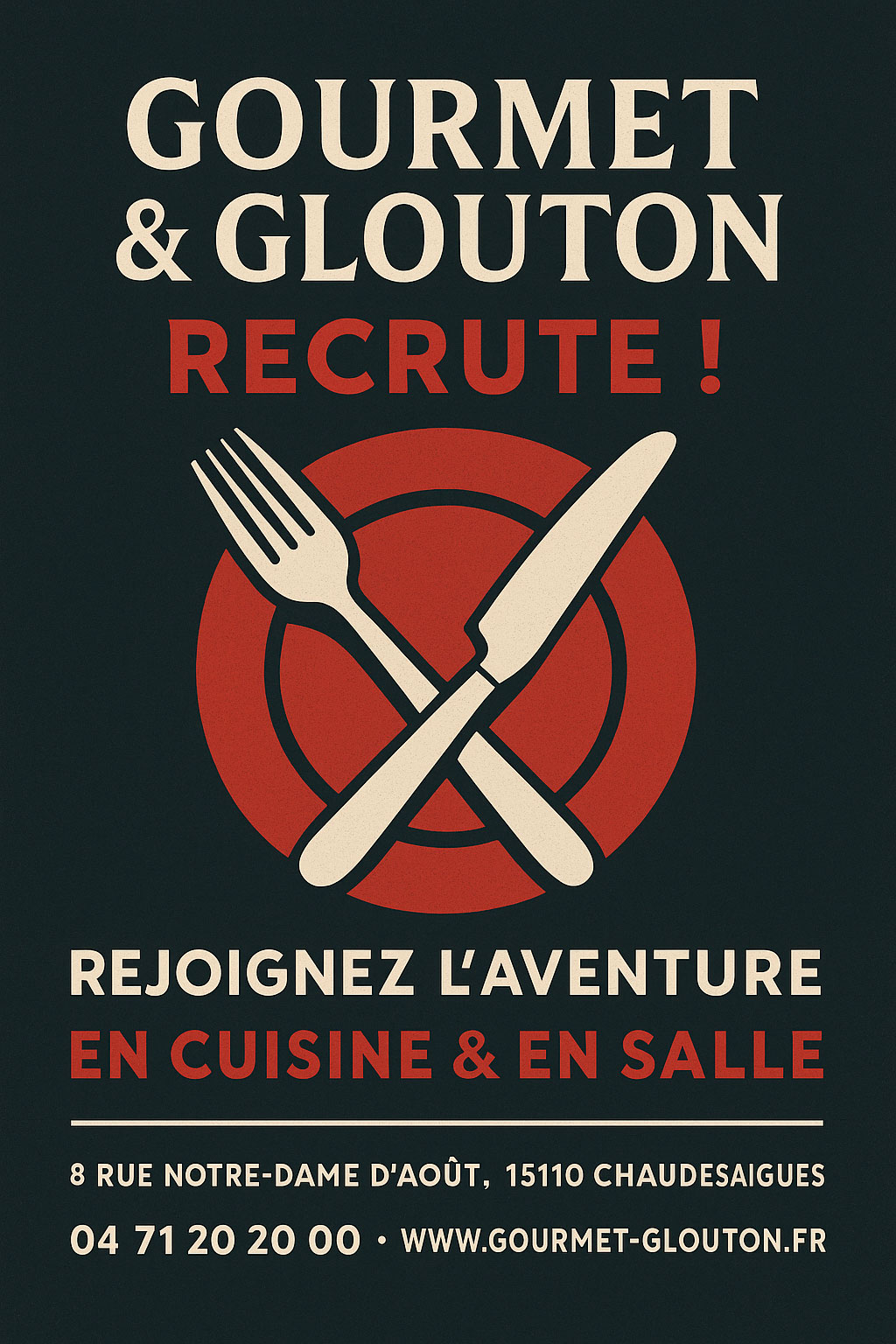 restaurant, gastronomie, Auvergnate, viande, Aubrac, plats, canaille, Chaudesaigues, Chaudes-Aigues - Gourmet & Glouton-recrutement