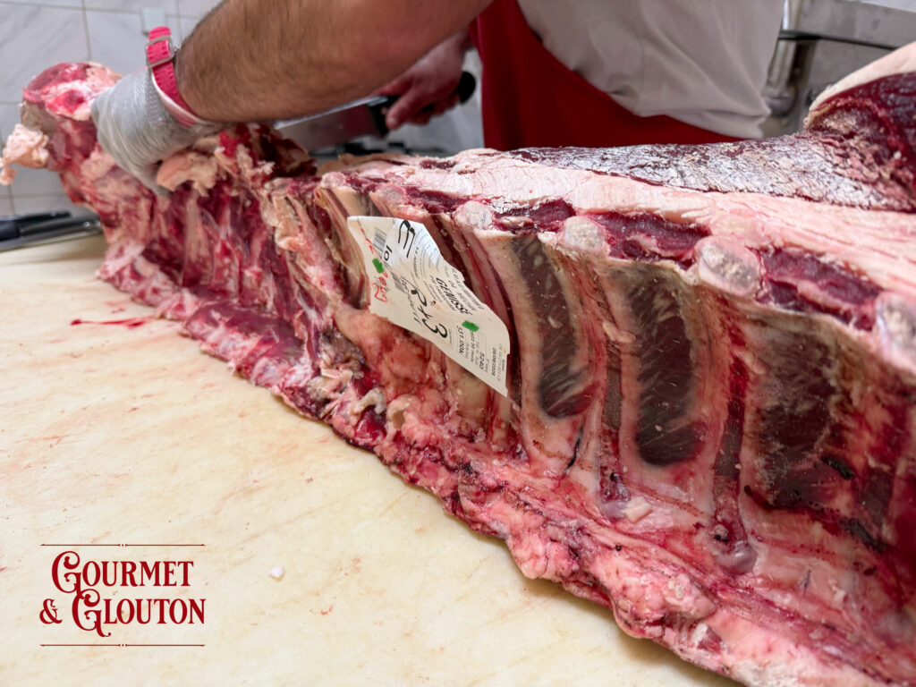 aloyaux de bœuf Excellence Aubrac certifiés en découpe boucherie Chaudes-Aigues