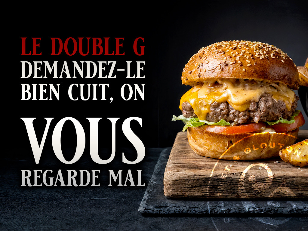 burger Aubrac Chaudes-Aigues Double G Gourmet Glouton burger maison fromage viande
