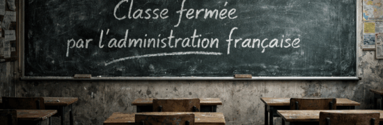fermeture classe école Chaudes-Aigues tableau noir classe vide administration française