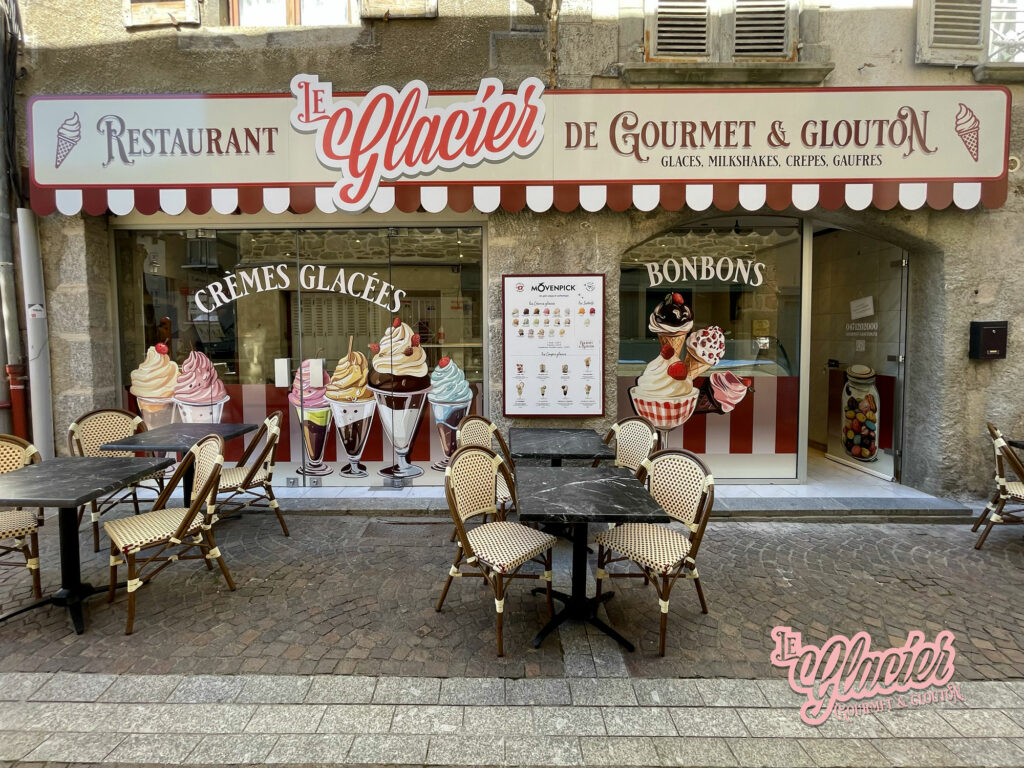 facade glacier gourmet et glouton chaudes aigues aubrac