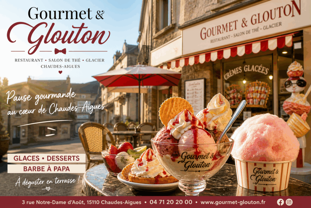 glaces desserts barbe a papa gourmet et glouton chaudes aigues terrasse aubrac
