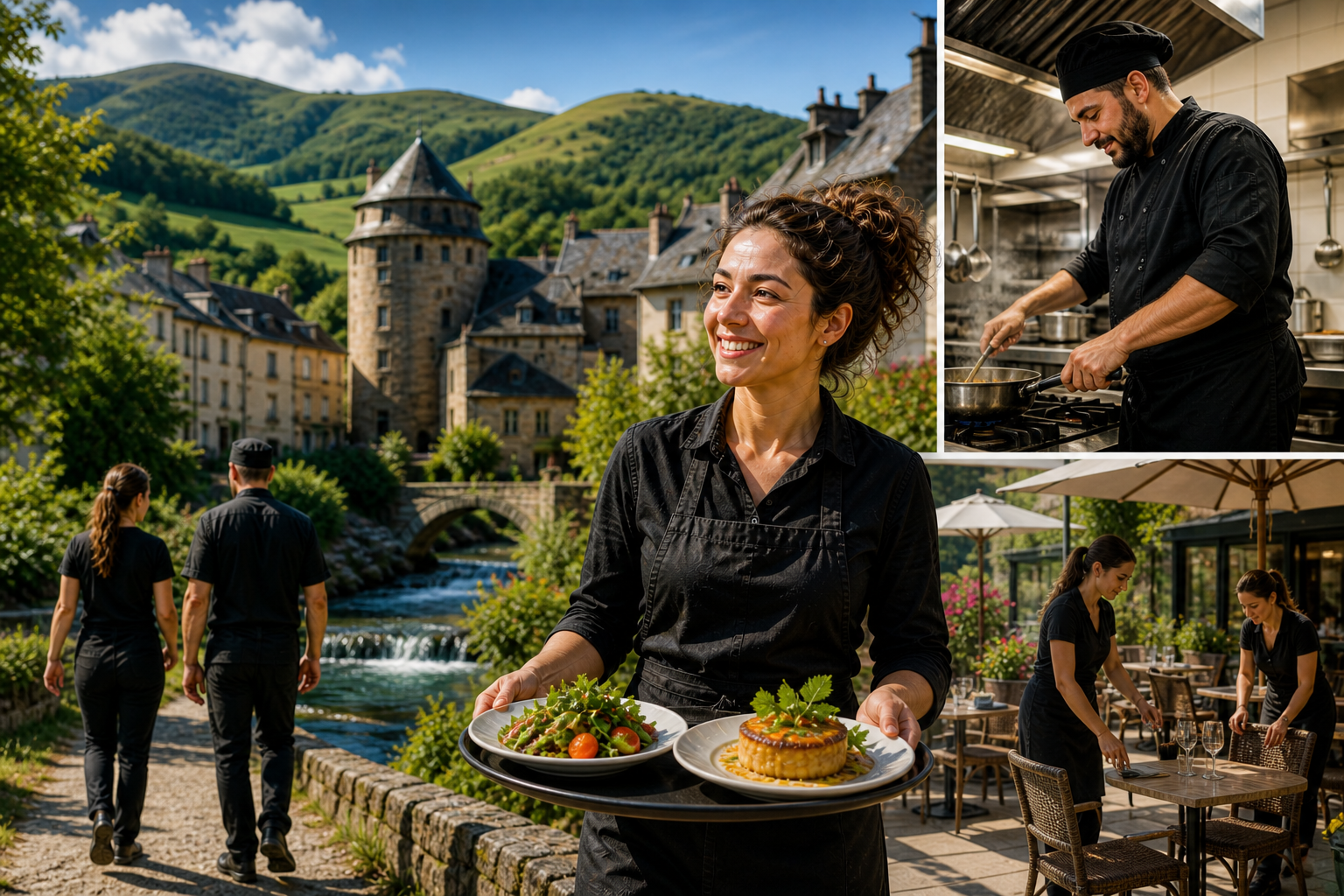 où travailler à Chaudes-Aigues Aubrac emploi restauration tourisme service équipe