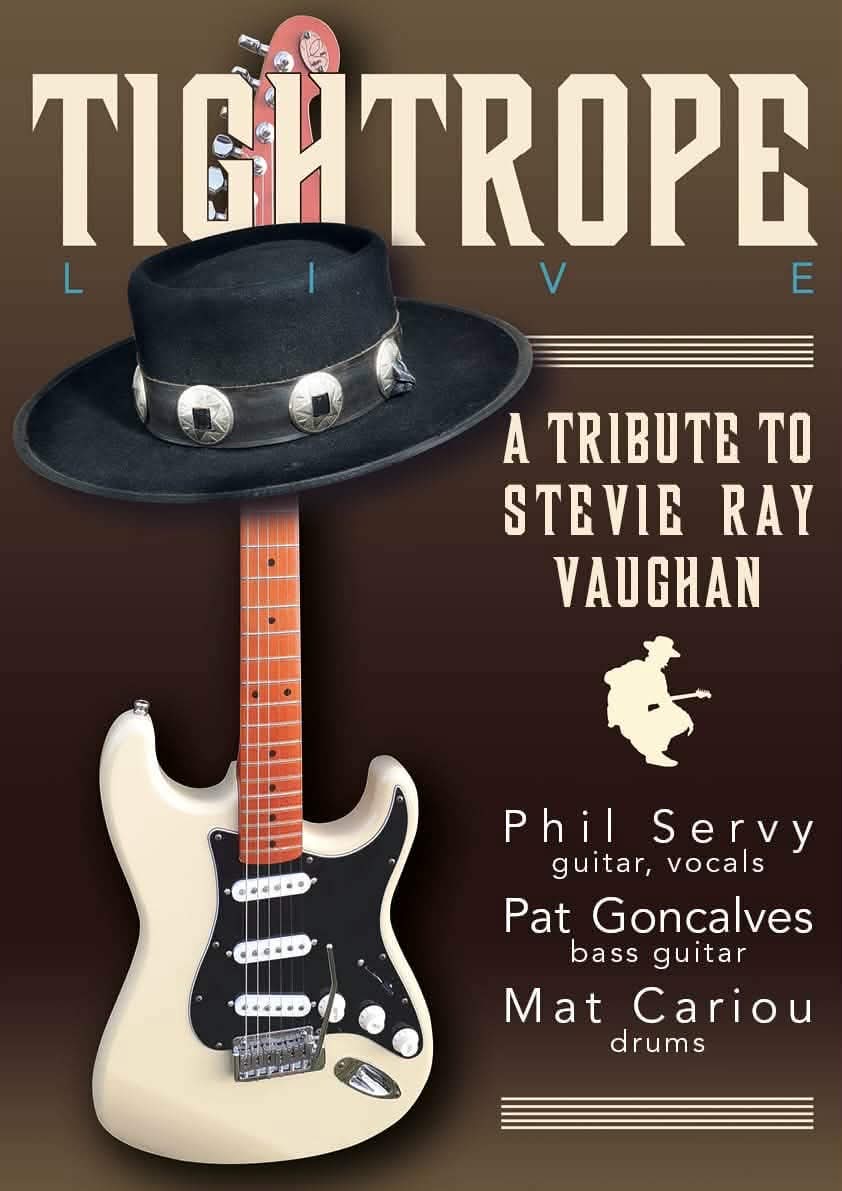 Affiche du concert blues Tightrope Live pour les Terrasses musicales à Chaudes-Aigues dans le cadre des animations estivales du village
